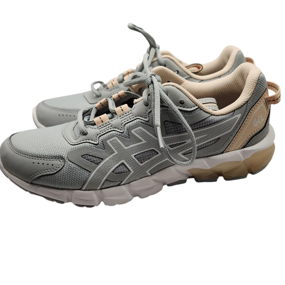Asics Gel-Quantum 90 3 Grey White Cream Womens Shoes‎ Size 8.5 1202A040